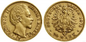 Germania, 20 marchi, 1876 D, Monaco di Baviera