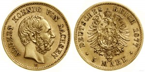 Allemagne, 5 marks, 1877 E, Muldenhütten