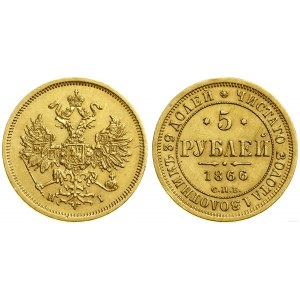 Rosja, 5 rubli, 1866 СПБ HI, Petersburg