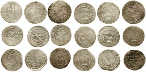 Polonia, serie di 9 mezzi penny, Cracovia e Vilnius