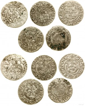 Polska, zestaw 5 półtoraków, 1621-1633