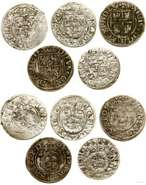 Polonia, serie di 5 mezzi binari, 1621-1633