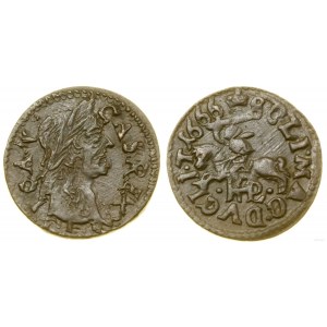 Polska, szeląg miedziany (boratynka), 1666, Wilno