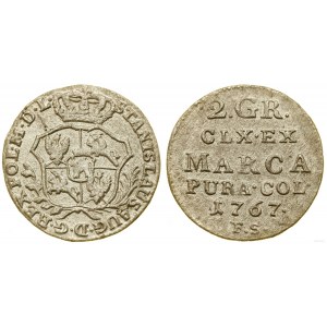 Polen, halber Zloty (2 Grosze), 1767 FS, Warschau