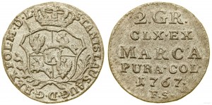 Polska, półzłotek (2 grosze), 1767 FS, Warszawa