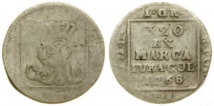 Polsko, stříbrný haléř, 1768 FS, Varšava