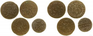 Poľsko, sada 4 medených mincí