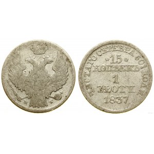 Polska, 15 kopiejek = 1 złoty, 1837 MW, Warszawa