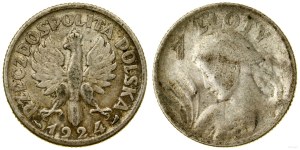 Polska, 1 złoty, 1924, Paryż