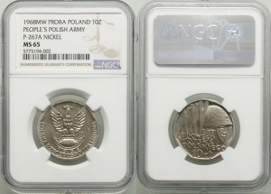 Pologne, 10 zlotys, 1968, Varsovie