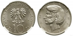 Pologne, 10 zlotys, 1974, Varsovie