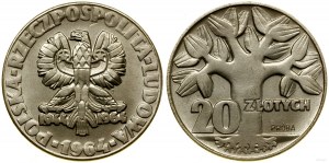 Poľsko, 20 zlotých, 1964, Varšava