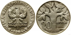 Pologne, 20 zloty, 1964, Varsovie
