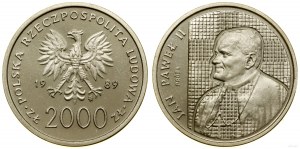 Pologne, 2 000 zlotys, 1989, Varsovie