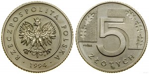Poľsko, 5 zlotých, 1994, Varšava