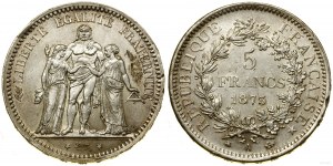 Francia, 5 franchi, 1873 A, Parigi