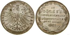 Allemagne, thaler, 1849, Francfort