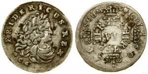 Allemagne, six pence, 1709 CG, Königsberg
