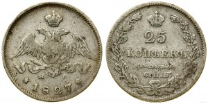 Russland, 25 Kopeken, 1827 СПБ НГ, St. Petersburg