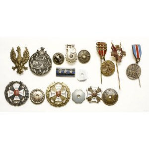 Polska, zestaw 10 miniatur odznak i odznaczeń