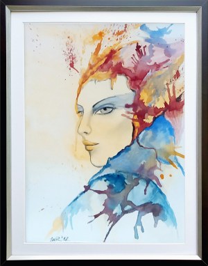 Être une femme , 2012, aquarelle