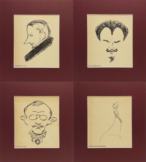 Kazimierz Sichulski (1879 - 1942), Ensemble de 4 lithographies : Leopold Staff/ Jan Kasprowicz/Lucjan Rydel/Helena Modrzejewska, 1904