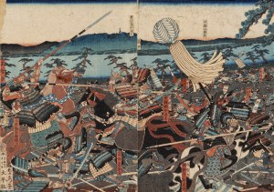 Utagawa Sadafusa (artiste actif entre 1825 et 1850), Bataille, vers le milieu du XIXe siècle