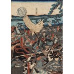 Utagawa Sadafusa (artysta aktywny w latach 1825-1850), Bitwa, ok. połowa XIX wieku