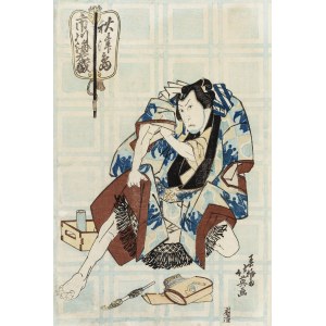 Hokuei Shunbaisai (artysta aktywny w latach 1830-1836), aktor Ichikawa Ebizo jako Akitshima ok. 1830