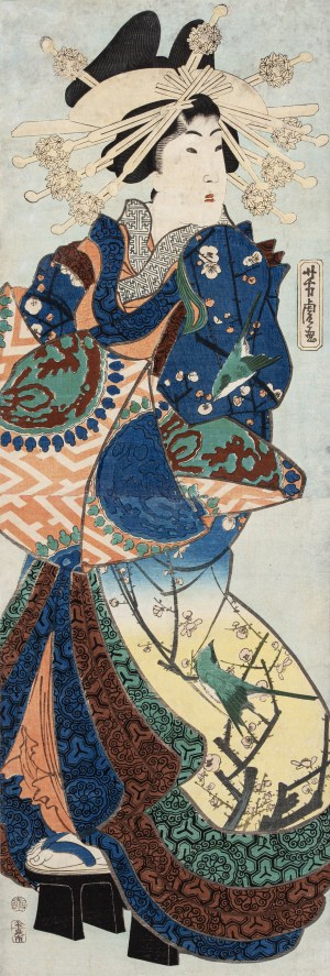 Utagawa Yoshitora (umelec činný v rokoch 1850 až 1880), Oiran (kurtizána), 1859