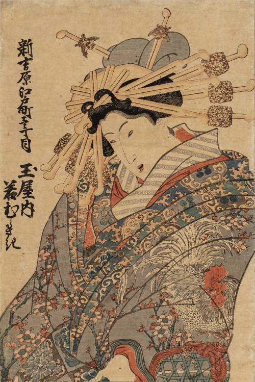 Utagawa Kunisada (1786-1865), Wakamurasaki z domu Tamaya ( Oiran - najwyższej klasy kurtyzana z dzielnicy Yoshiwara), do 1845