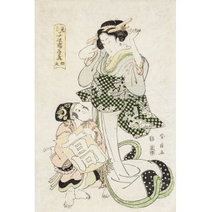 Katsukawa Shuncho (?) (1750-1821), Kamuro courtesan