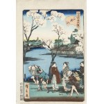 Utagawa Hirokage (artysta aktywny w latach 1855-1865), Staw w Shinobazu, 1859