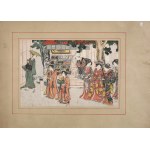 Utagawa Toyokuni I (1769 - 1825), plansza z Shikitei Sanba’s Ehon Imayo Sugata (Picture Book of the Modern Forms and Figures), 1802 [dyptyk]