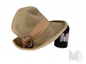 Chapeau vintage pour femme Beige