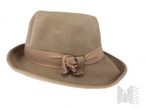 Chapeau vintage pour femme Beige