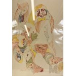 Connor (XX w.) - Akt o Abstrakcyjnej Formie (1968 r.), Obraz w Przeszklonej Ramie