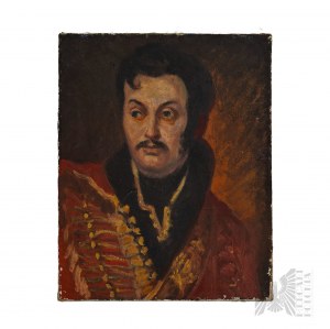 Artist Unknown (20th Century), Painting Portrait of Kazimierz Pulawski, Oil on Canvas
