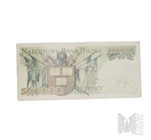 Polsko, kolem roku 1990 - Padělaná bankovka 500 000 zlotých Henryk Sienkiewicz