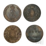Kopie Monet 5 i 10 Kopiejek z Lat 1767-1796, 4 Sztuki