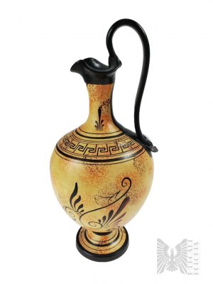 20. Jahrhundert, Griechenland (Rhodos/Rhode) - Handbemalte Amphora im schwarzfigurigen Stil mit einer Darstellung der Aphrodite
