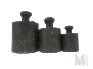 Set of Old Shaft Scale Weights