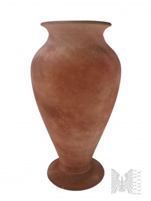 Veľmi veľká vintage sklenená váza v štýle Tarnovských železiarní
