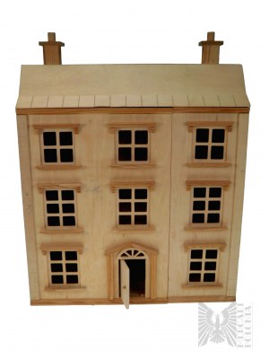 Großes aufklappbares Puppenhaus aus Holz mit reicher Ausstattung und Puppen*.