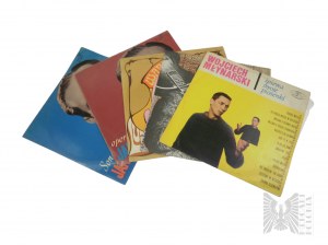 Collection de cinq vinyles Polscy Śpiewacy : Jerzy Michotek, Ludwik Sempoliński, Jan Kiepura, Wojciech Młynarski