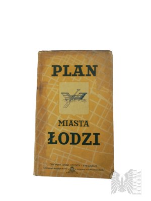 Mapa Plan Miasta Łodzi, Warszawa : Państwowe Przedsiębiorstwo Wydawnictw Kartograficznych, 1956 r.
