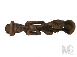 Dwie Bardzo Duże Drewniane Rzeźby Afrykańskie