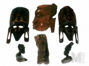 Afrika längst entdeckt Mini-Kollektion - Drei afrikanische Masken und drei Skulpturen