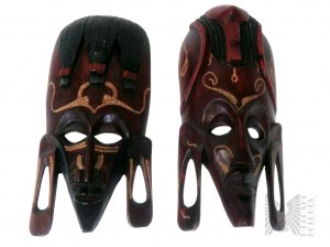 Mini-collection Africa Long Discovered - Three African Masks and Three Sculptures