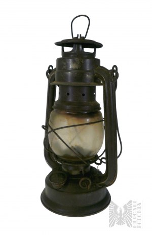 Německo, Lipsko, 20. století. - Bouřková olejová lampa BAT č. 158, Racek Leipziger Werke VEB